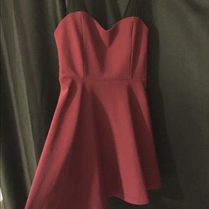 Maroon mini dress